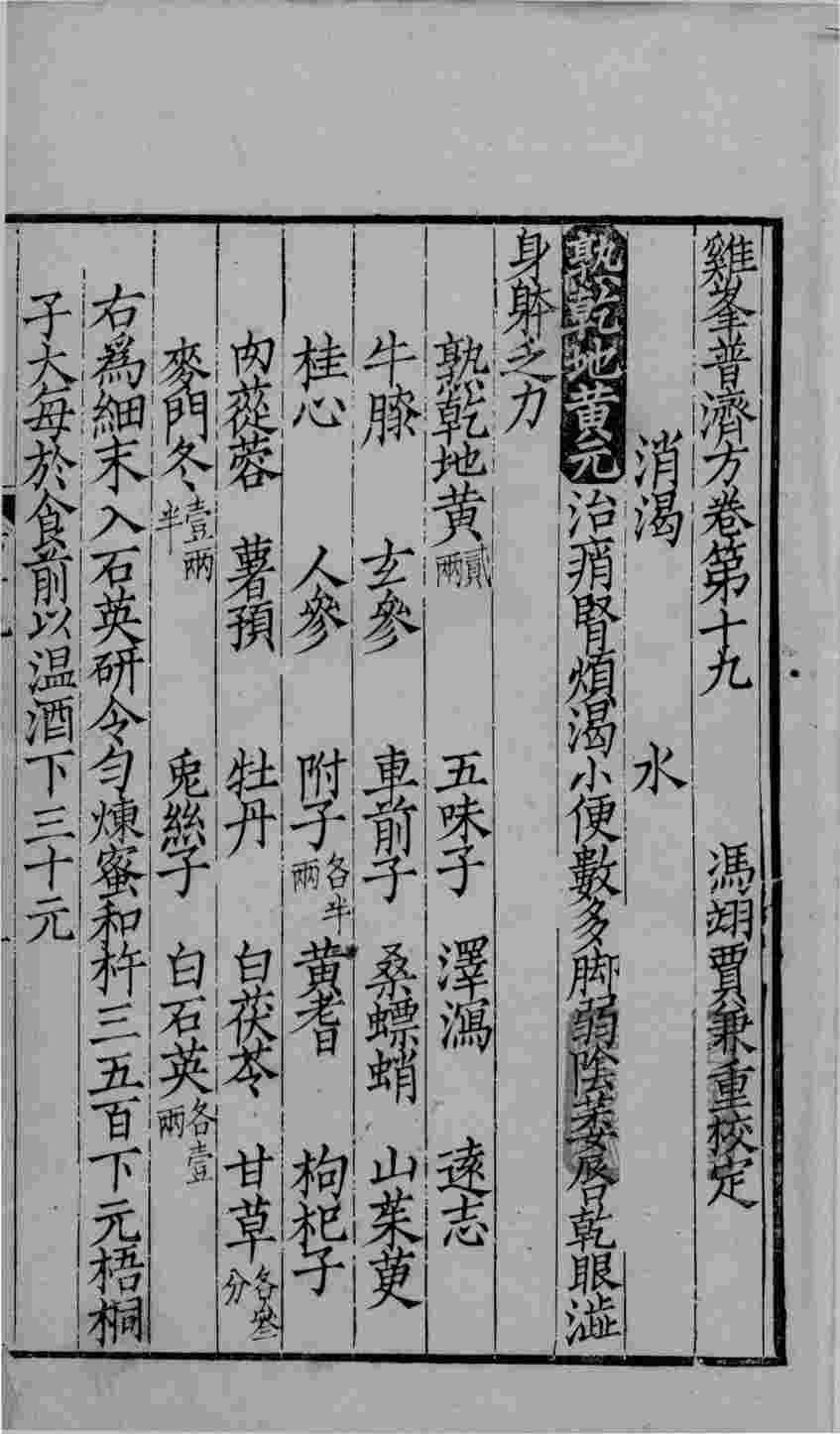 鸡峰普济方  卷19